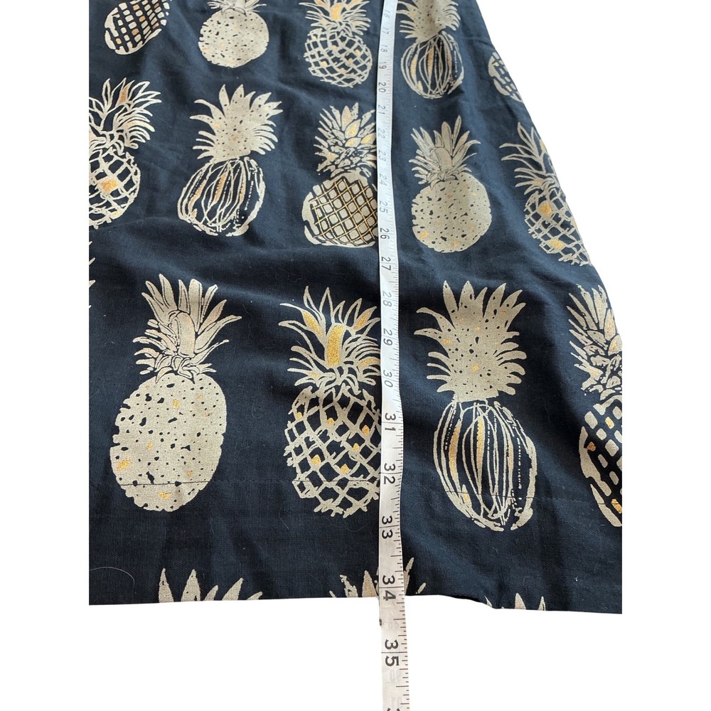 Bombay Paisley Navy Blue Pineapple Print Cotton Linen Shift Dress XS - Picture 7 of 8